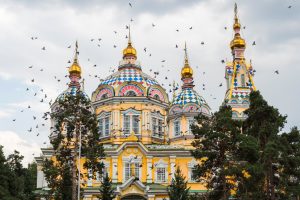 Kazakhstan zenkov wooden cathedral